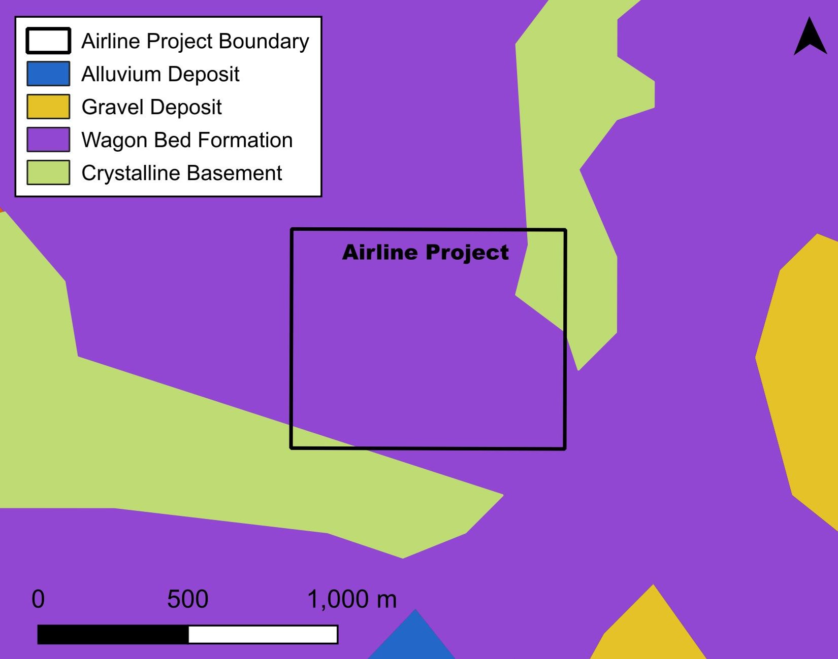 Figure2: Geology of the Airline Project.
